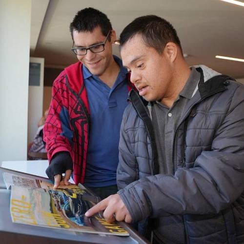 REACH Participant Enjoying Educational Resources